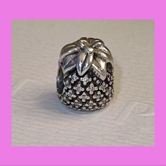 PANDORA Diamond Pineapple Charm PANDORA Diamond Pineapple Charm - Picture 1 of 9
